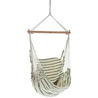 Chico Hängesessel Baumwolle beige-grün Hängestuhl - Grün