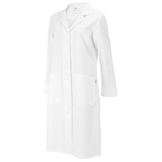 BP 1108-315-21-40n Mantel für Frauen, Langarm, Kragen mit Aufschlag, 230,00 g/m2 Reine Baumwolle, weiß ,40n
