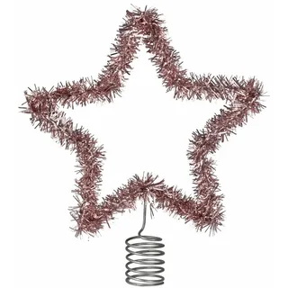 Ginger Ray Weihnachtsbaumspitze mit Lametta, Rosa, dekoratives Accessoire