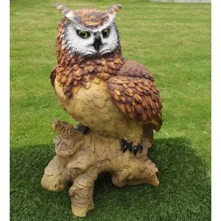 Gartenfigur Eule 57 cm Uhu Greifvogel 2202 Garten lebensecht - Lebensgroß