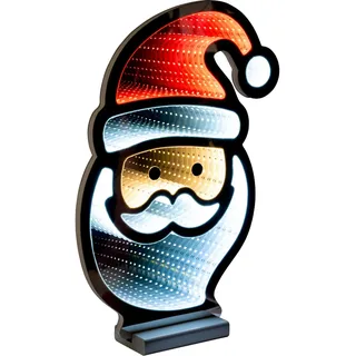 FHS Weihnachtsmann „Infinity“ LED Figur Weihnachtsdeko Lichtfigur Dekofigur