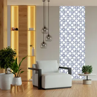 queence Vinyltapete »Muster-Blau« Streifen glatt 90x250cm, selbstklebend, kinderleichte Anbringung,, Sticker, bunt