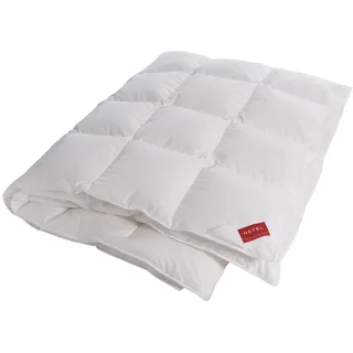 Hefel Einziehdecke »Alaska« weiß, B:140cm L:220cm, Obermaterial: 100% Baumwolle. Füllung: 90% Entenfeder, 10% Entendaune, Bettdecken, Einziehdecke