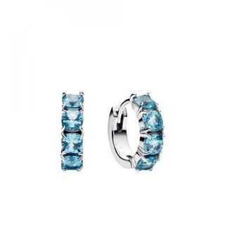 Pandora Creolen Hellblau Silber 293851C01