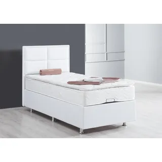 Boxspring Bett Einzelbetten Möbel Betten 120x200cm mit Matratze Doppel - Weiß