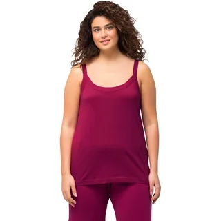 Ulla Popken Damen Spaghetti-Top Top, magnolienrot, 58-60
