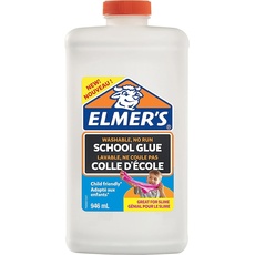 Elmer’s Flüssiger Bastelkleber | Weiß | 946 ml | Auswaschbarer Kinderkleber | Ideal zur Herstellung von Schleim