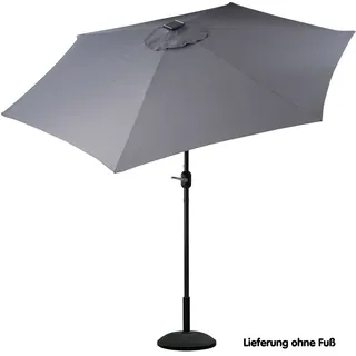 Alu-Sonnenschirm Triest Solar / LED anthrazit - Grau