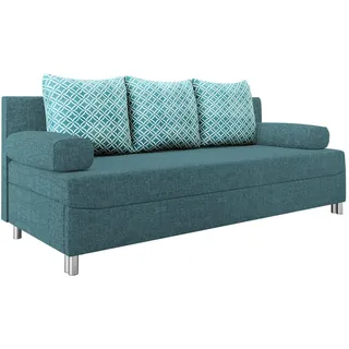 Mirjan24 Schlafsofa Dover , Türkis , Kunststoff , Rechteckig , 192x86x80 cm , Babymöbel & Kindermöbel, Kinderzimmer & Jugendzimmer, Schlafsofas