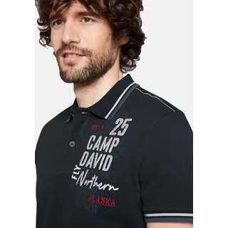 Camp David Poloshirt ALASKA ICE TOUR Polo-Kurzarmshirt - Dunkelblau