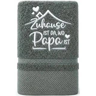 kiimiipa Papa Geschenk Handtuch,Geschenk FüR Papa Bestickt HandtüCher 50x100,Bester Papa Geschenke Vatertagsgeschenk,Geburtstagsgeschenk FüR VäTer,Geschenk FüR Vatertag Weihnachten (Papa -2)