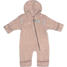 Bild von Overall aus Bio-Baumwolle, extra lange Beine - perfekt für die Babytrage, Umschlagbündchen an Händen und Füßen - rosenquarz 50-56