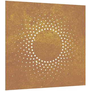 vidaXL Garten-Wanddeko 55x55 cm Cortenstahl Sonne-Design