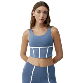 Born Living Yoga Vani Sport-top Mit Mittlerer Bis Hoher Unterstützung - Bluestone / White - M