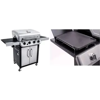 Char-Broil Convective 440S - 4 Brenner Gasgrill mit Seitenbrenner, Edelstahl & 140 515 - Gussgrillplattenaufsatz für Seitenbrenner alle Char-Broil Modelle.