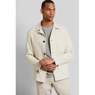 Sakko BUGATTI, Herren, Gr. 58, beige (ecru), 78% Baumwolle, 22% Polyester, normal, Manschette, Sakkos Sakko, mit Umlegekragen