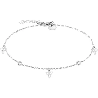 Tamaris Fußkettchen für Damen, Frauen Fußschmuck wasserfest aus Edelstahl, Fußkette verstellbar