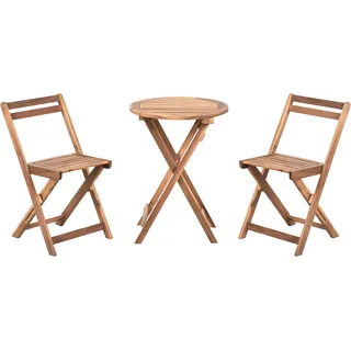 Beliani Bistroset 3-tlg. Braun