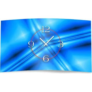 Abstrakt blau Designer Wanduhr modernes Wanduhren Design leise kein ticken dixtime 3D-0198 - Hellblau