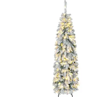 Künstlicher Weihnachtsbaum - Schmal - Höhe 180 cm - Zweifarbige LED-Beleuchtung - 11 Lichtmodi - Timer - 540 Spitzen - Grün