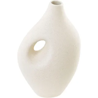 Beliani Blumenvase Porzellan weiß Komotini , Weiß , Keramik , Mode , 32 cm , Dekoration, Vasen, Keramikvasen