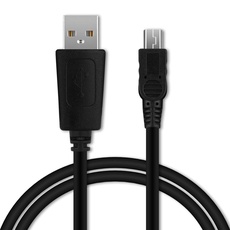 CELLONIC® USB Datenkabel (1m) kompatibel mit Nikon D3100, D90, D80, D7000, D70, D610, D600, D60, D50, D4s, D40, D3s, D3000, D200, 1 J1 (Mini USB auf USB A (Standard USB)) USB Kabel Ladekabel schwarz