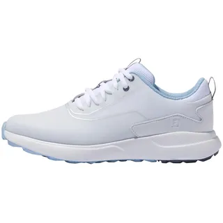 FootJoy Damen Performa Golfschuh, Weiß, Weiß, Blau, 40 EU Weit