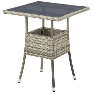 Juskys Yoro Gartentisch 60 x 60 x 73 cm Grau
