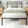 Bettgestell 90 x 190 cm mit einfache Montage cm Bett mit Metalllattenhalter unter dem Bett Schwarz