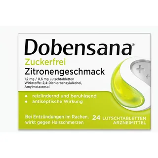 Dobensana Zuckerfrei Zitronengeschmack 1,2 mg/ 0,6 mg Lutschtabletten 24 Stück