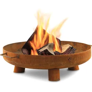 BBQ-Toro Feuerschale Ø 60 cm, Rostoptik, Outdoor Dreibein Feuerstelle für Garten und Terrasse