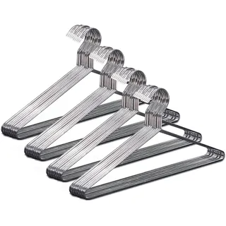 MISSLO Kleiderbügel Metall 40 Stück Drahtbügel Klassische Rostbeständig Kleiderbügel Edelstahl für Kleider, Hemden, Hosen, Anzug, Jacken