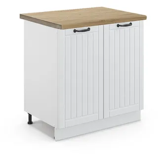 Vicco Spülenschrank Fame-Line 80 x 82 x 60 cm Weiß