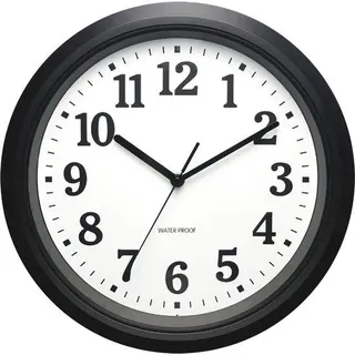 Wasserfeste Gartenuhr 32cm schwarz batteriebetrieben - Schwarz