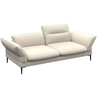 flexlux Couch Leder 3-Sitzer Weiß