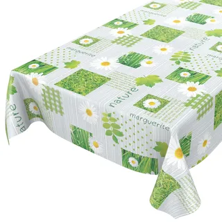 ANRO Wachstuchtischdecke abwaschbar 140 x 100 cm Grün