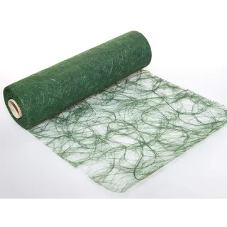 Protinam Tischläufer Sizoweb, 30 cm breit, 20 m lang, Dunkelgrün 6725, Gestreift