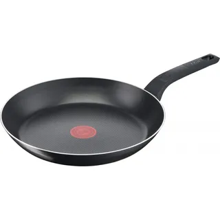Easy Cook & Clean 2-teiliges Pfannenset | Bestehend aus Pfanne 24/28 cm | Antihaftbeschichtung | Sicher | Thermosignal | Diffusionspfannenbasis - Schwarz