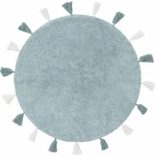 Lytte Kinderteppich waschbar Malu Mint ø 100 cm rund , Mintgrün , Textil , Beton Optik , Rund , 100x100 cm , Oeko-Tex® Standard 100 , für Fußbodenheizung geeignet , Teppiche und Böden, Teppiche, Kinderteppiche