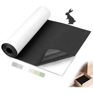 Mbsomnus Filz Selbstklebend 1 mmx 230 cmx40 cm Klebefilz Selbstklebend Filzstoff Schwarz Nadelfilz Meterware Filzmatte für Camper Dachhimmel Stoff Wandverkleidung Möbel Schubladenmatte DIY