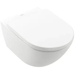 Combi-Pack Villeroy & Boch Subway 3.0 Wand-Tiefspül-WC, TwistFlush, spülrandlos & WC-Sitz Softclose, weiß - 4670TS01