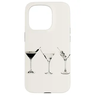 Vintage Olive Martini Espresso Martini Sommercocktail Hülle für iPhone 15 Pro
