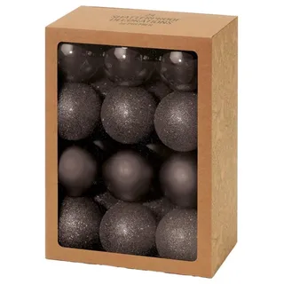 Christbaumkugel Packung 60MM Verschiedene Oberfläche Schwarz Packung 24