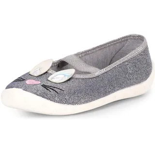 Ladeheid Kinder Mädchen Hausschuhe LARW008 (Melange Katze, 27 EU) - 27