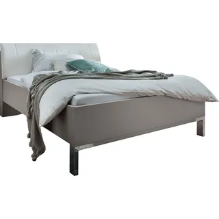 WIEMANN Futonbett »Monaco, Bettgestell, Bettrahmen, komfortables Polsterkopfteil« 4-fache Liegehöhenverstellung, MADE IN GERMANY, Polsterkopfteil aus Kunstleder, verschiedene Größen, in Komforthöhe, grau