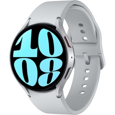 Samsung Galaxy Watch6 Smartwatch, Gesundheitsfunktionen, Fitness Tracker, LTE, 44 mm, Silber, Inkl. 36 Monate Herstellergarantie [Exklusiv bei Amazon]