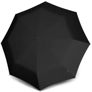 Knirps Damen, Regenschirm, Taschenschirm Schwarz Schwarz