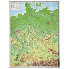 Reliefkarte Deutschland klein 1 : 2 400 000