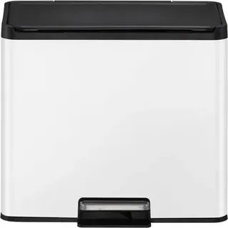 EKO - Essential 2 Recycler Treteimer 20+9 Liter - Steel Polypropylene - Weiß - Weiß