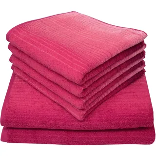 Dyckhoff Handtuch Set mit Farbverlauf 50 x 100 cm pink 4 St.